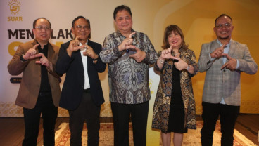 Menko Airlangga dan Apindo Hadiri Peluncuran Media Baru SUAR
