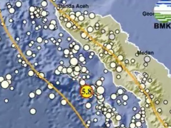 Gempa Magnitudo 5,8 Guncang Sinabang, Aceh, Tidak Berpotensi Tsunami