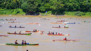 Puluhan Peserta Meriahkan Lomba Perahu Ketek 2025 di Muba
