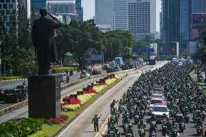 Lautan Ojol Iringi Kepergian Affan Kurniawan