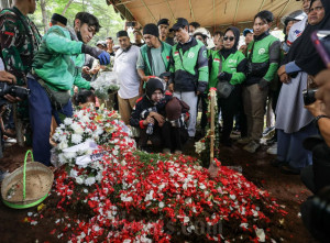 Pemakaman Pengemudi Ojol korban Aksi 28 Agustus