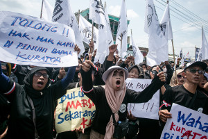 Aksi Unjuk Rasa Mantan Pekerja PT. Sritex