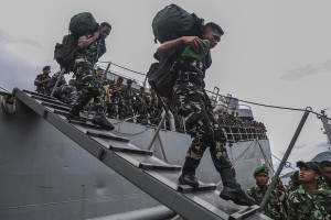 Kedatangan Prajurit TNI AD Maluku Utara Usai Pendidikan di Ambon