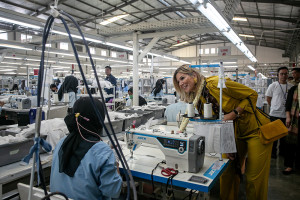 Kunjungan Ratu Maxima di pabrik garmen Sragen