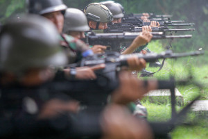 Latihan dasar prajurit Korps Marinir