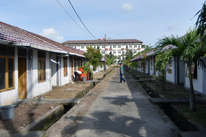 Hunian sementara korban banjir bandang di Padang