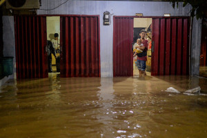 Banjir akibat hujan deras di Kota Cilegon