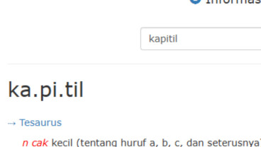 Daftar Kata Baru di KKBI: Ada Kapitil, Palum, hingga Galgah