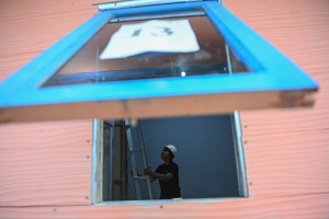 Pembangunan Huntara di Desa Sibalanga Tapanuli Utara