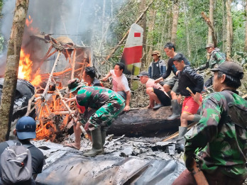 Pesawat Pengangkut BBM Jatuh di Nunukan
