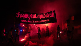 Ratusan Warga Ikuti Pawai Malam Takbir di Sleman