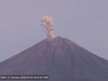 Semeru Erupsi 9 Kali Pagi Ini, Tinggi Letusan hingga 1.000 Meter