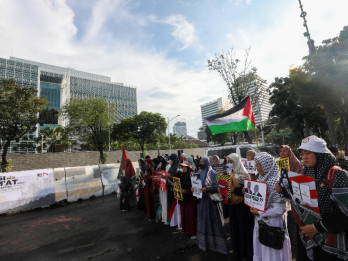 Aksi Jumat untuk Palestina Digelar di Depan Kedubes AS Jakarta