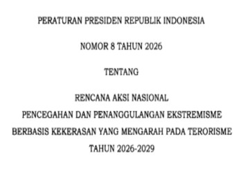 Poin-poin Perpres 8/2026: Ancaman Radikalisme Digital hingga Gunung Es Terorisme