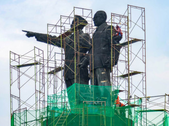 Patung Soekarno-Hatta di Bandara Soekarno-Hatta Dirawat Rutin untuk Jaga Estetika Ikon Bandara