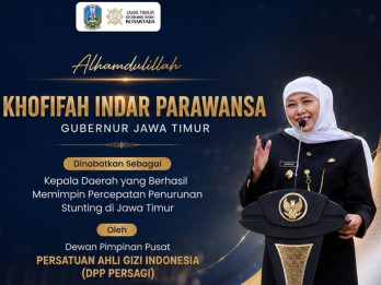 Gubernur Khofifah Raih Penghargaa Usai Sukses Tekan Stunting ke 14,7%
