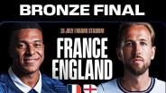 Prancis vs Inggris Berebut Peringkat 3 Dunia