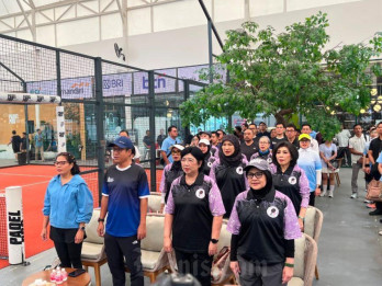 Eksekutif Bank vs Korporasi Adu Jurus di Bisnis Indonesia Executive Padel Tournament