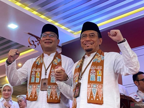 Pasangan Calon Gubernur dan Wakil Gubernur Jakarta Ridwan Kamil-Suswono. ANTARAFOTO
