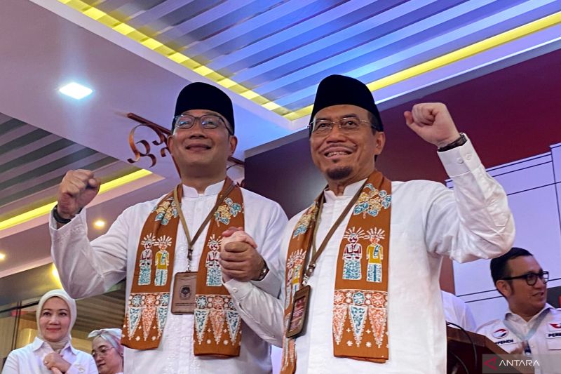 Pasangan Calon Gubernur dan Wakil Gubernur Jakarta Ridwan Kamil-Suswono. ANTARAFOTO