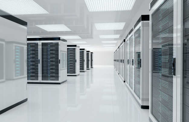 Ilustrasi server di data center