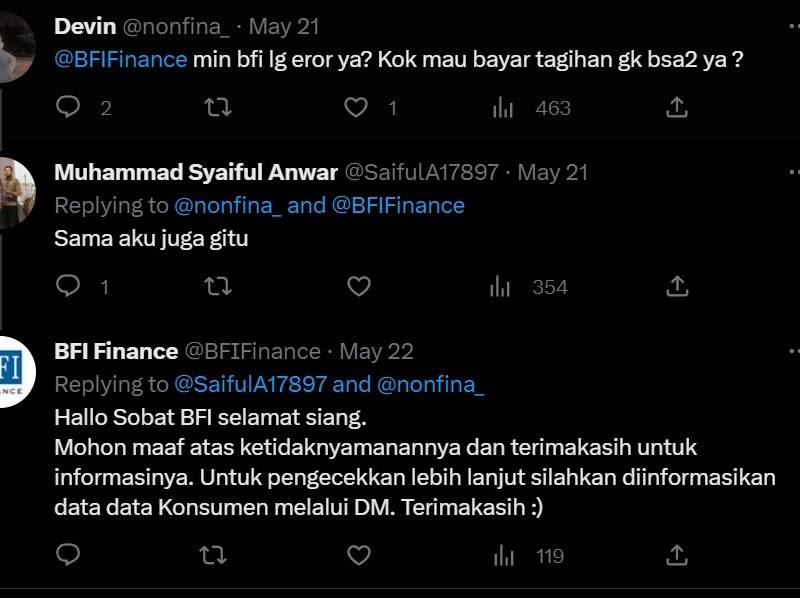 Sejumlah Nasabah BFI Finance Keluhkan Tak Bisa Bayar Tagihan, Ada Apa?