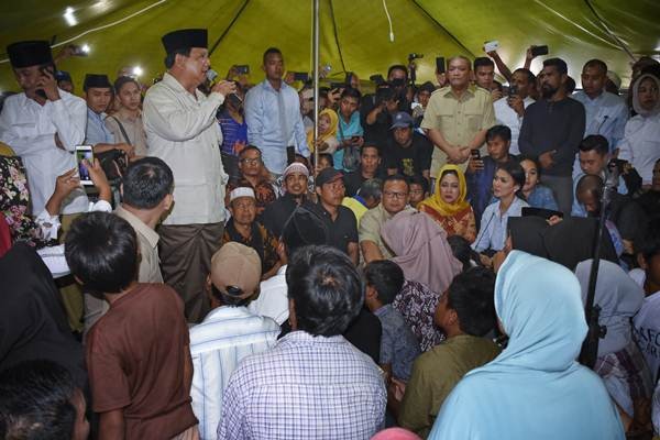 Ditemani Titiek Soeharto, Prabowo Kunjungi Korban Gempa Lombok