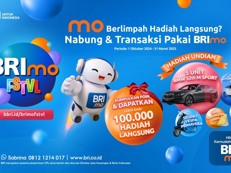 BRImo FSTVL Hadir Lagi, Hadiah Melimpah untuk Pengguna Setia BRImo