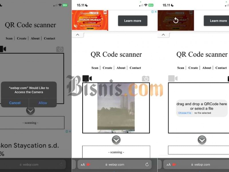 Cara scan QR Code tanpa aplikasi - Bisnis.com