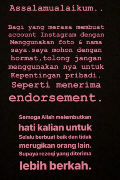 Akun Instagram Dipalsukan, Begini Reaksi Laudya Cynthia Bella