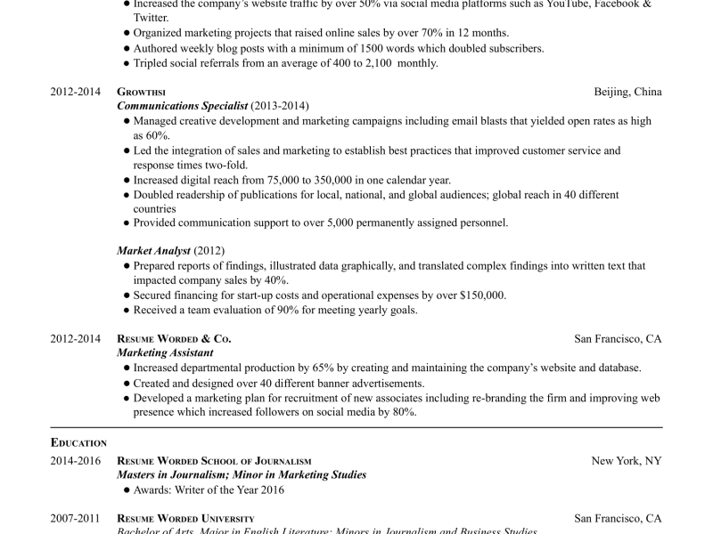 Contoh CV ATS Friendly Fresh Graduate dan Berpengalaman