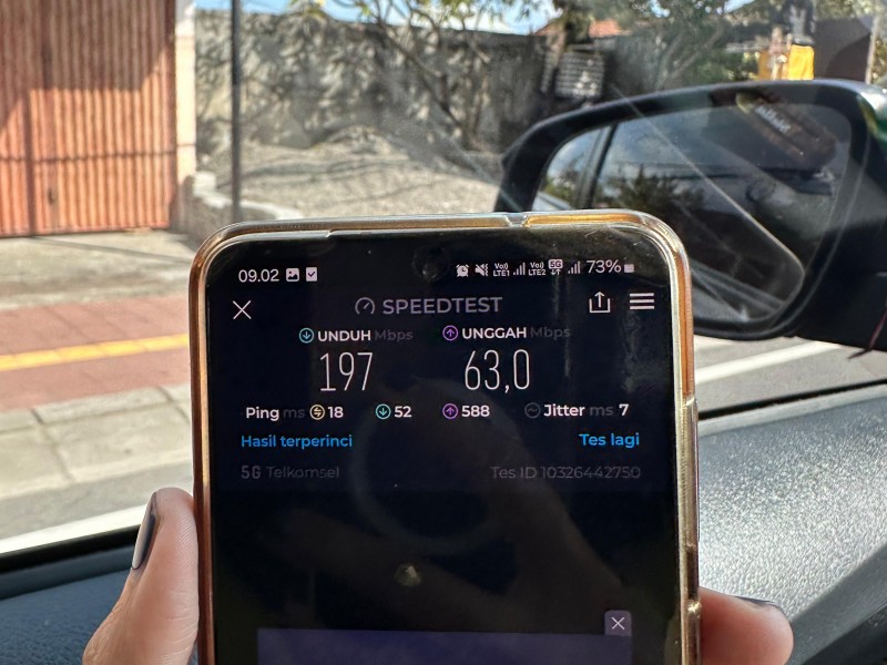 Hasil uji coba 5G Standalone Telkomsel