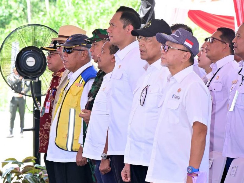 Menteri ATR/BPN di acara groundbreaking kantor Bank Mandiri (BMRI) di IKN - Dok. BPMI Setpres