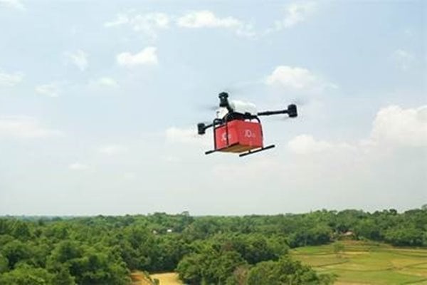 JD Sukses Uji Coba Pengiriman Barang Dengan Drone Pertama di Indonesia