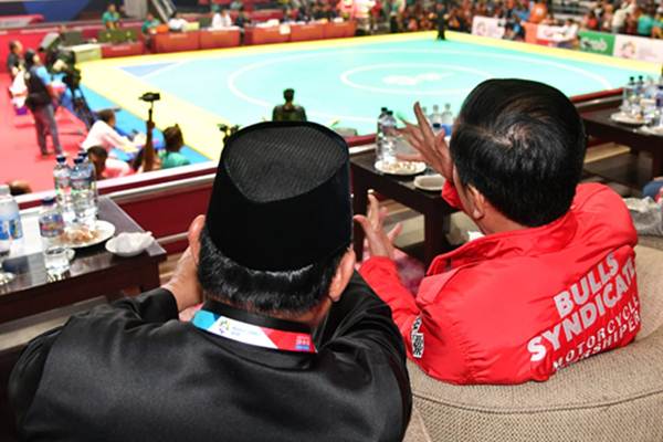 Presiden Jokowi dan Prabowo Subianto Saksikan Final Silat Asian Games 2018