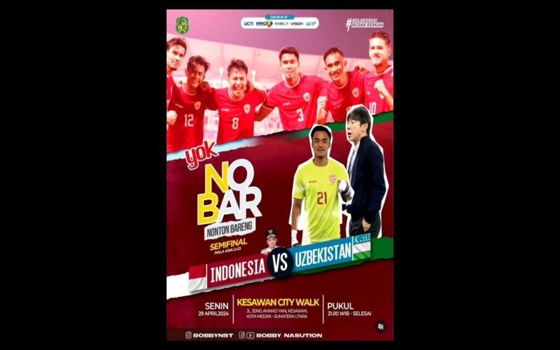 Viral Poster Pejabat Ajak Nobar Timnas Indonesia vs Uzbekistan, Ada Bobby Nasution!