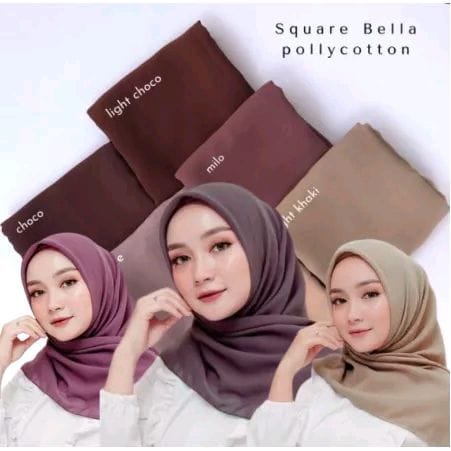 Kerudung Polos BELLA SQUARE Hijab Pollycotton