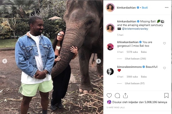 Warganet Kritik Foto Kim Kardashian Liburan di Bali, Ini Sebabnya