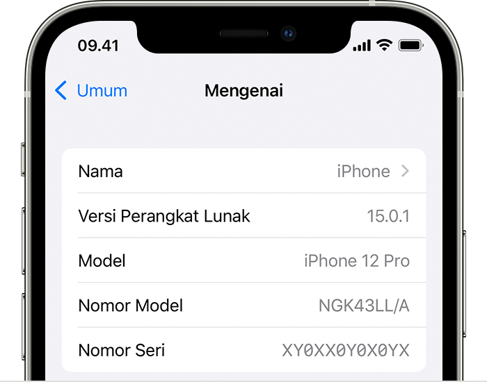 Ilustrasi Kode Nomor Model di iPhone/Dok. Apple