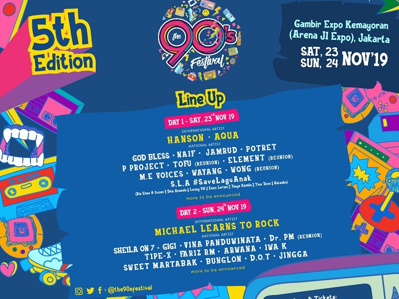 Ini Dia Line Up Fase kedua The 90’s Festival 5th Edition