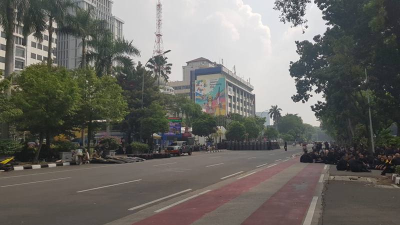 Cegah Massa ke Gedung MK, Polisi Tutup Satu Ruas Jalan Medan Merdeka