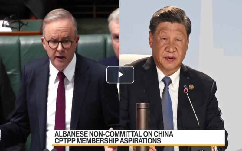 PM Australia Anthony Albanese dan Presiden China Xi Jinping./ Bloomberg