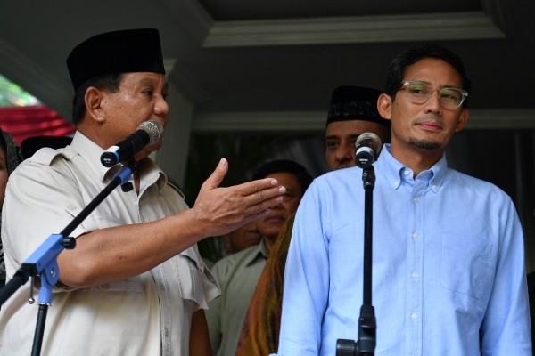 Foto-foto Deklarasi Kemenangan Jokowi-Ma'ruf dan Jumpa Pers Prabowo-Sandi 