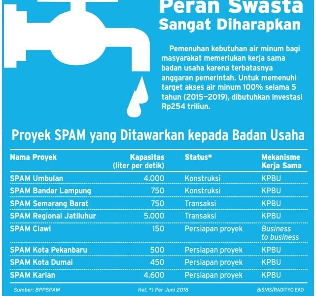 Pengusahaan Air Minum, Pendanaan & Pelibatan Swasta