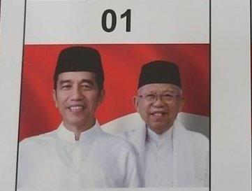 Pesan di Balik Foto Surat Suara Pemilu Jokowi-Ma'ruf Amin