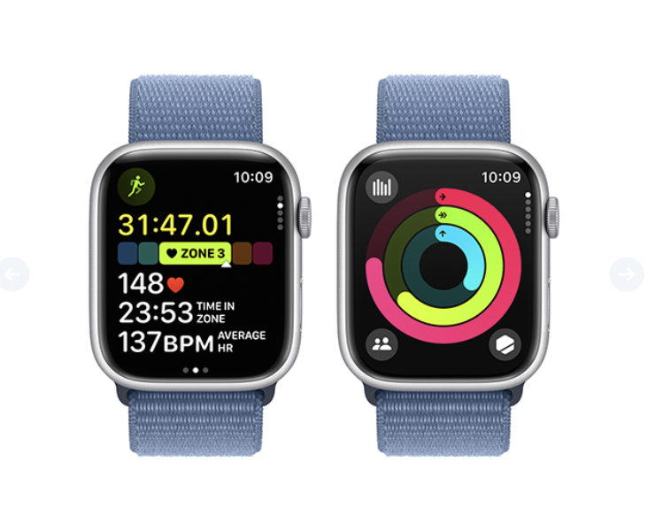 Tampilan layar fitur kesehatan di Apple Watch