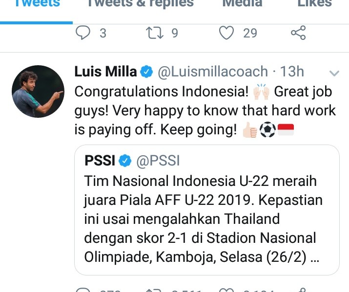 Indonesia Juara Piala AFF U-22, Luis Milla : Kerja Keras Terbayar