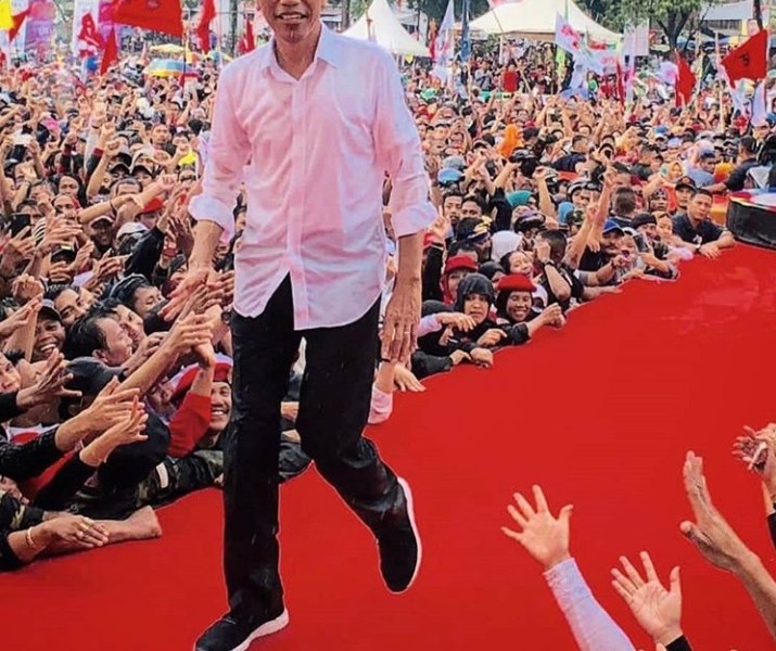Kampanye di Brebes, Jokowi Basah Kuyup