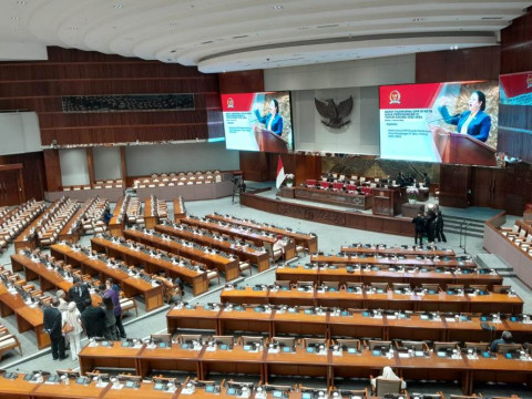 Suasana sidang DPR
