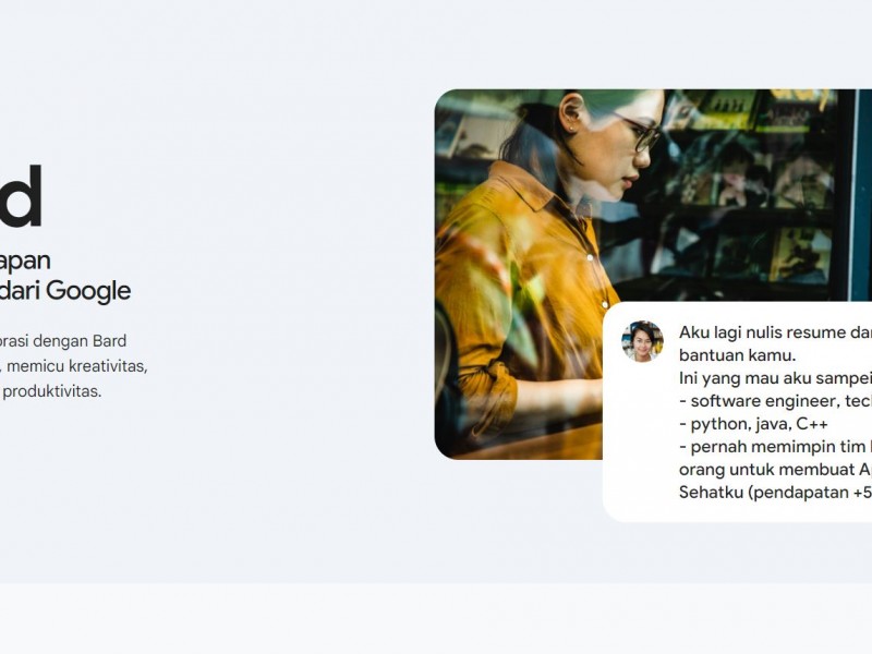 Tampilan awal saat menggunakan Google Bard AI/(Bisnis- Muh. Rizky Nurawan) 